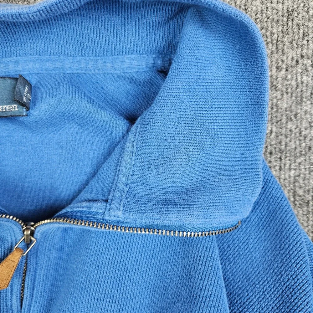 Polo Ralph Lauren Quarter 1/4 Zip Pullover Sweater Mens 3XB Big Blue Knit Preppy